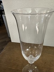 SASAKI CRYSTAL ISABELLE CHAMPAGNE FLUTE Frosted Leaf Embossed Stem. 9 1/4” Tall