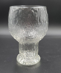 Indiana Glass Glacier Clear Water Goblet Textured Glasses 16Oz Set of 4