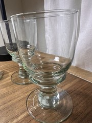 6 Williams-Sonoma VERT Green La Mediterranea 5 ½» Wine Goblets Glasses Spain