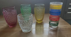 Vintage Primary Fiesta Colors Hiball Iced Tea Glass 6.5″ tall 12 oz.