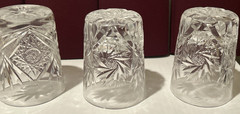 Vintage Set Of 3-Cut Crystal tumblers-Classic American Brilliant 3.75” Tall
