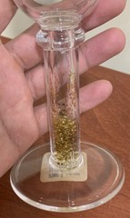 Vintage Pier 1 PLASTIC Champagne Wine FLUTES Toasting Goblet Gold Stars Set Of 4