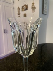 (1) Baccarat Malmaison Tall Crystal Water Goblet~ 8” ~France ~Signed~ CHIP