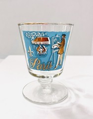 Lot of 7 Vtg Libbey International Cities of The World Footed Cocktail Glasses