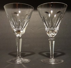 *VINTAGE* Waterford Crystal SHEILA (1958-) Set 2 Water Goblet 7″ Made in IRELAND