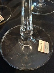 6 Oscar de la Renta Waldorf Signed Crystal Wine Flutes Water Size With Tags