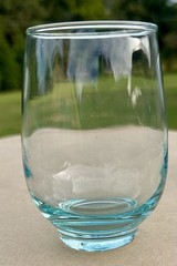 3-Vintage-Tempo Aqua-Libbey-12oz Highball Glass-Tumblers-4 1/2”Tx2 1/2”W