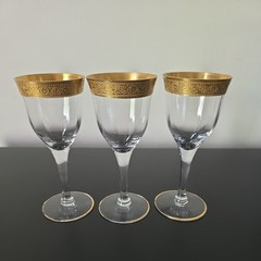 Tiffin-Franciscan, Minton Clear (Stem 14196) Wine Glass, 3 pieces.