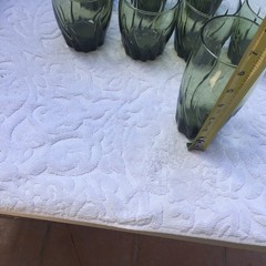 Vintage Green Anchor Hocking Drinking Glasses Set Of 8