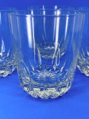 5 Cristal d’Arques Durand CHANTELLE Crystal On The Rocks Glasses France Tumblers