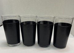 Vintage Libbey Black Faux Leather Wrapped 8 Oz Whiskey Juice Glasses Set of 4
