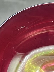 Glastonbury Lotus Vintage Stemware Ruby Red Flashed Champagne Coupe