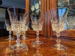 3 NOS Cristal d’Arques Durand Tuileries 5 1/8″ Tall Villandry 4 Oz Wine Glasses