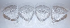 STUNNING VINTAGE SET OF 4 WATERFORD CRYSTAL LISMORE 5 3/4″ CLARET WINE GLASSES