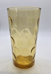 Vtg Hazel Atlas Amber El Dorado Optic Dot Coin Glass 5″ Replacement