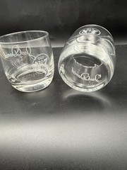 Jack Daniels Rocks Glasses Set Of 2 Old No 7 Cursive Logo Lowball