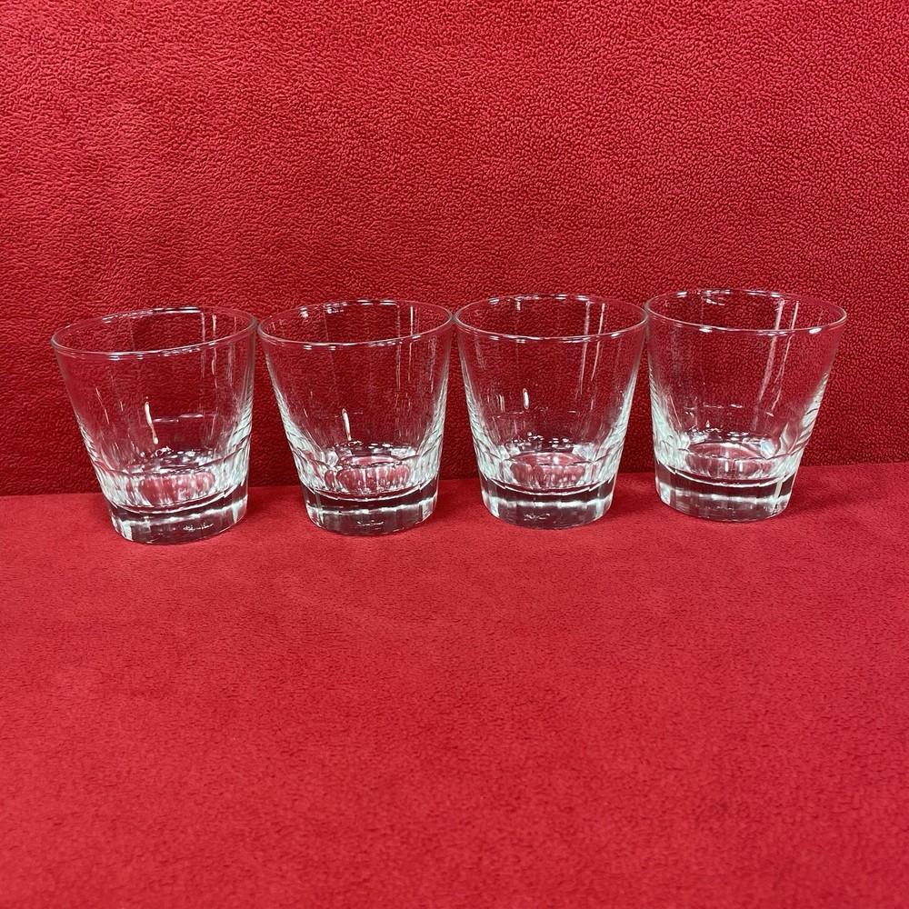 Vintage Libbey 3” Rocks Glasses Set of 4 Cursive L