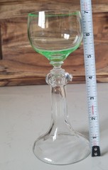 Vintage Gullaskruf Swedish Handmade Dessert Wine Uranium Glass