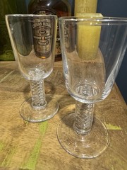 Steuben Set Of 2 ‘Air Twist’ Cordial Glasses-3 7/8″ George Thompson MCM VINTAGE