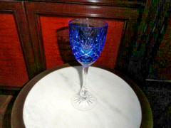 Faberge Odessa Sky Blue Crystal Colored Glass