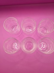 Vintage Juice/ Whiskey/ Expresso Glasses Holds 6oz. Clear Glass – Set Of 6