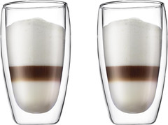 15oz Double Wall Pavina Glasses Set of 2 Borosilicate Heat Resistant Cold Hot
