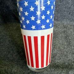 Vintage American Patriotic Stars Stripes Flag 1970’s glass drinkware 1776 – 1976