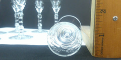 Libbey Rock Sharpe Crystal, # 3005, Cordials, Qty 9, USA, c1960’s, ExCd, MCM