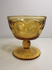 MCM Bartlett Collins St Genevieve Amber Champagne Sherbet Glass Replacement