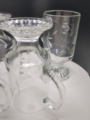 Vintage Princess House Heritage Etched Irish Coffee Mugs – Set of 4 – 5 5/8″ h