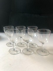 Vintage Set of Six (6) Embassy Three Ounce Sherry 4.625” Glass Stemmed Glassware
