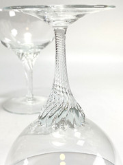 Pretty Twisted Stem Champagne Glasses 5 1/4″ Set of Four