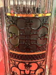 Intricate Vtg Signed Capri of California Black & Gold Highball Glasses Set of 6