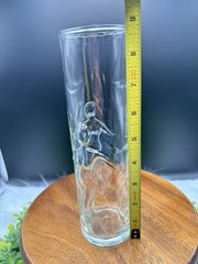 Vtg Libbey La Femme 3D Dancing Nude Highball Glassware Tall Collins Barware 20oz
