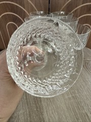 6 Vintage Cristal d’Arques Longchamp Crystal Sherbets 5 1/2″