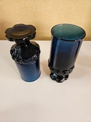 Tiffin Franciscan Madeira Dark Blue, 4 Iced Tea Goblets Glasses Ball Stem 120