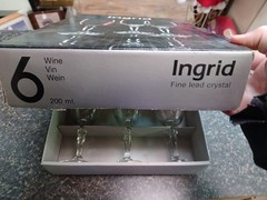 Bohemia Ingrid Fine Lead Crystal Set of 6 Wine Goblet 200 ml.
