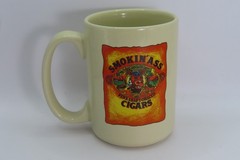 SMOKIN ASS CIGARS FINE LEAF TOBACCO DONKEY CERAMIC Coffee Cup Mug VINTAGE