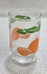 VTG Anchor Glass Orange Juice Pitcher Carafe & 4 Juice Glasses 1 Unmatched Glass