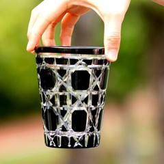 J45Bohemian Czech Handmade Hand Cut To Clear Crystal Drinkware Whisky Wine Glass