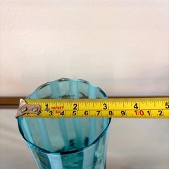 Alessandro Coppola Murano Italy Aqua Blue Art Glass Tumblers Set of 4 NEW