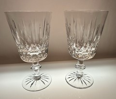 Royal Brierley Ascot Water Goblet Glasses Set 2 Elegant Vintage Crystal Signed