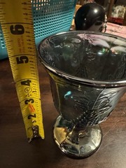 Carnival Glass Wine Glass Goblet Cup Chalice Mug Fenton art paneled Grape