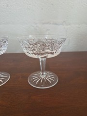 2~Vintage Waterford Clare Champagne Tall Sherbet Sorbet Glasses 4 1/4″ IRELAND