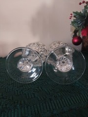 Crystal d’Arque wine LONGCHAMP stemware ( set of 4) 9 oz cap-7 1/4″ H2 3/4 Dia
