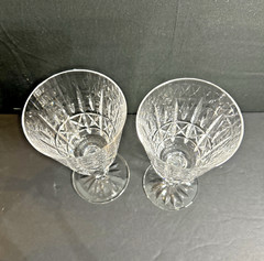 Waterford Crystal Kylemore 6.75” Water Goblets Cut Crystal Glasses Set of 2