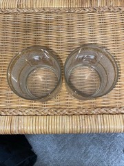 Vintage Mt. RUSHMORE Low Ball Bar Glasses by Culver Glassware 22k Gold USA