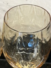 Amber Golden Luster Wine Glasses Goblets– Set of 2