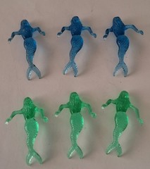 Set of 6 Mermaid Rim Hugger Barware Accessories for Cocktails and Parties