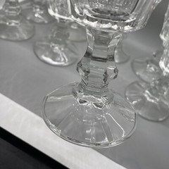 Set of 8 Cristal D’Arques Durand Pompadour Wine Glasses 7 1/4 “ Tall